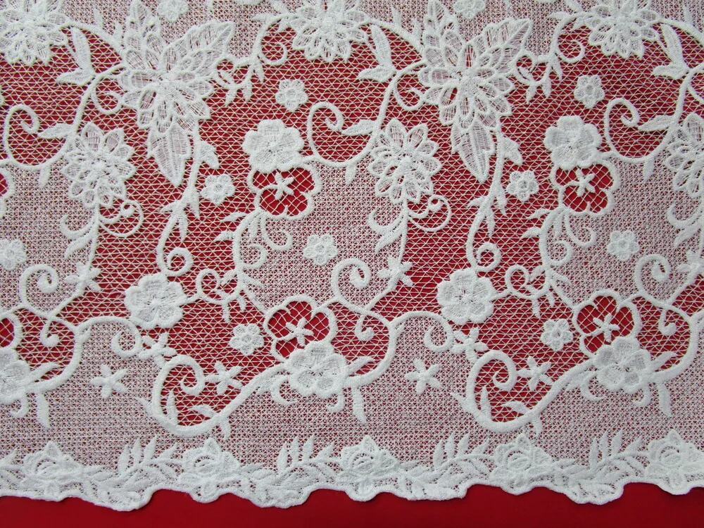 Krajka bavlnená smotanová "kvety" 