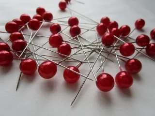 Špendlík ozdobný "červený" - 60 mm