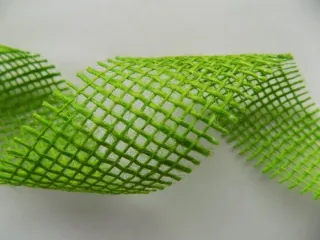 Stuha jutová "jasno zelená" - 4,5 cm 