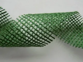 Stuha jutová "zelená" - 4,5 cm 