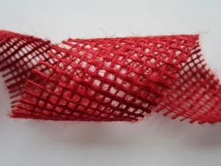 Stuha jutová "vínová" - 4,5 cm