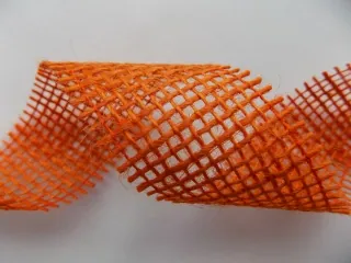 Stuha jutová "pomarančová" - 4,5 cm 