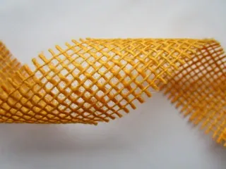Stuha jutová "žlto - pomarančová" - 4,5 cm 