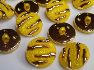 Gombík "žlto - zlatý" - 24 mm