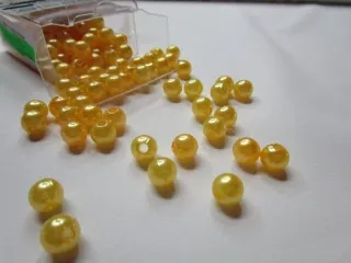 Korálik plastový "žltý" - 8 mm