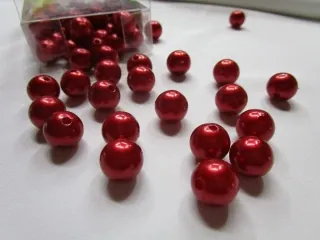 Korálik plastový "červený" - 8 mm