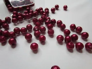 Korálik plastový "vínový" - 8 mm
