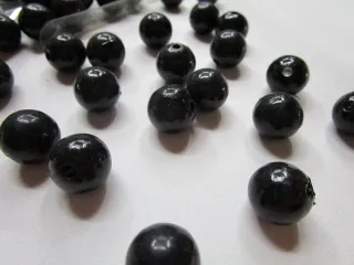 Korálik plastový "čierny" - 14 mm