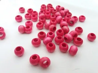 Korálik drevený "ružový" - 10 mm
