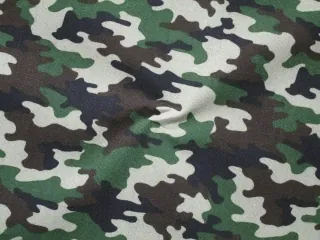 Bavlna zeleno-hnedo-čierna "maskáč"