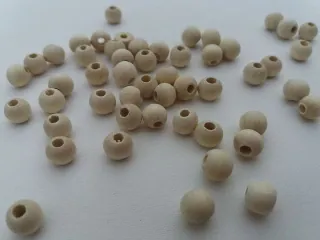 Korálik drevený "prírodný" - 6 mm