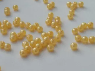 Korálik plastový "žltý" - 6 mm - balík
