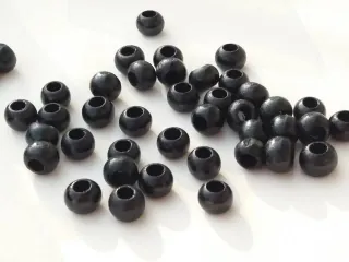 Korálik drevený "čierny" - 8 mm