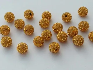 Korálik shamballa "pomarančový" - 10 mm