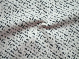 Úplet s vlnou smotanový "modro-sivý vzor"
