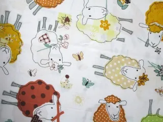 Bavlna biela "ovečky"