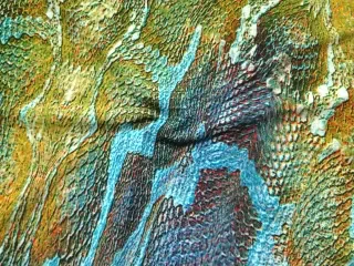 Úplet zeleno-modrý "hadí vzor"