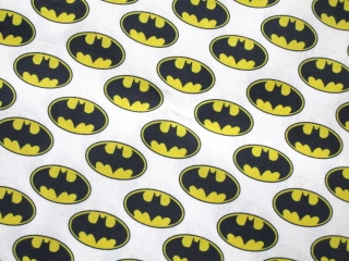 Bavlna biela "BATMAN" - licencovaná