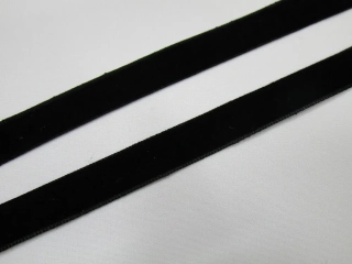 Stuha zamatka "čierna" - 10 mm