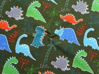 Úplet tmavozelený "dinosaurus"