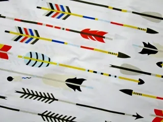 Bavlna biela "farebné šípy"