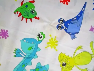 Bavlna biela "farebné príšerky"
