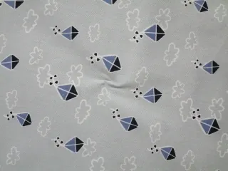 Bavlna sivá "šarkan, oblaky" 