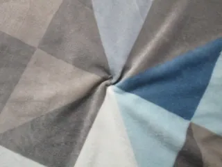 Fleece modro-sivý "geometrický vzor"
