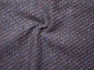 Flauš tmavofialovo-čierny "melír"