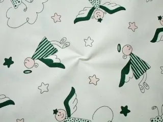 Bavlna maslová "anjel, hviezdy, oblak"