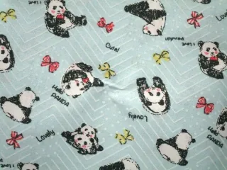 Bavlna svetlomodrá "drobná panda"