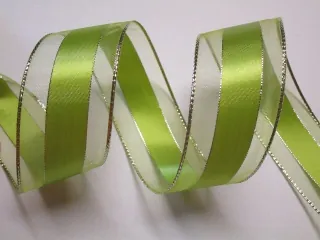 Stuha dekoračná "zelená" - 40 mm