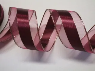 Stuha dekoračná "vínová" - 40 mm