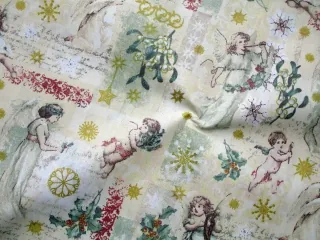 Bavlna svetložltá "vianočný motív"