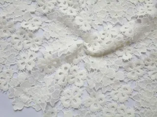 Krajka bavlnená maslová "kvety"