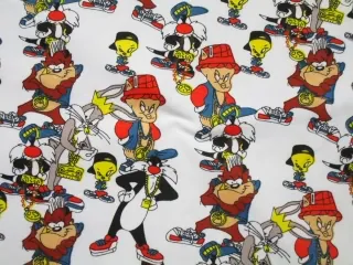 Teplákovina biela "Disney postavičky"