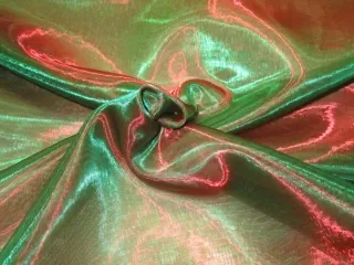 Organza "bordovo-zelená" - šanžánový efekt