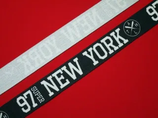 Stuha rypsová čierna "NEW YORK"