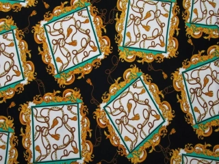 Šatovka hodvábna čierna "ornamenty" II