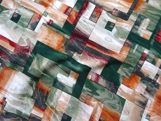 Šatovka hnedo-zelená "abstraktný vzor"