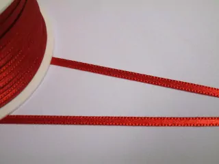 Stuha atlasová "červená" - 3 mm