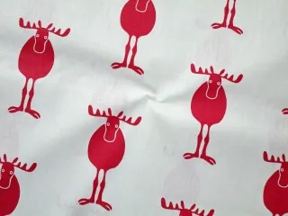 Bavlna biela "červený sob"