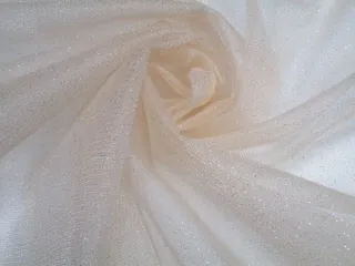 Tyl s glitrami "marhuľkový"