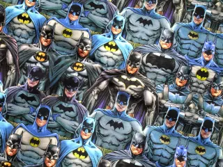 Teplákovina sivo-modrá "BATMAN" - zbytok