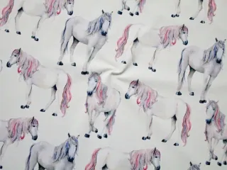 Úplet smotanový "sivo-ružový koník"