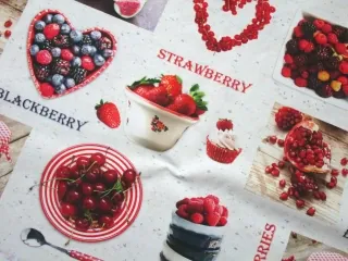 Poťahová látka "CHERRY" - digitálna 3D tlač