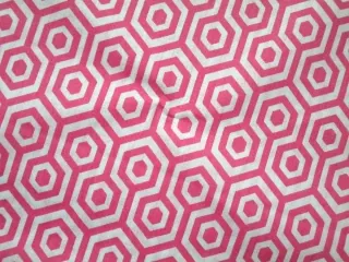 Bavlna bielo-ružová "geometrický vzor" 