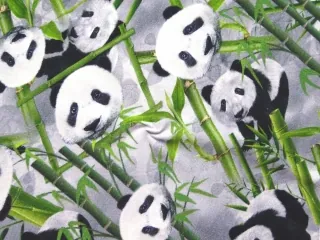 Úplet sivý "panda" - digitálna tlač