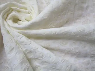 Bavlna maslová "biela sieťka" - vypaľovaný vzor