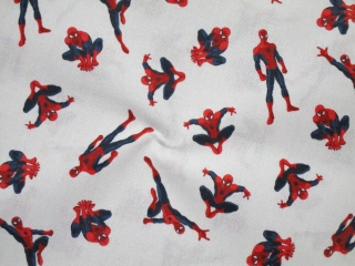 Bavlna biela "SPIDERMAN" - licencovaná